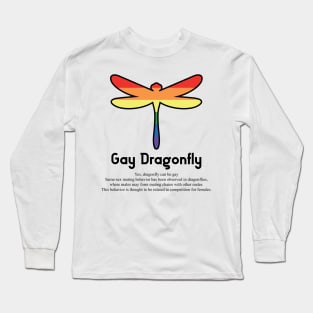 Gay Dragonfly G7b - Can animals be gay series - meme gift t-shirt Long Sleeve T-Shirt